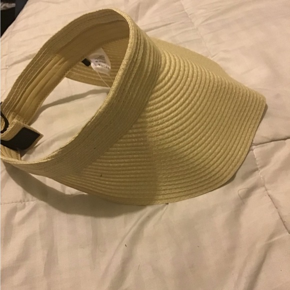 Oh Sunny beige sun visor open top foldable w/bag NWT - Picture 5 of 8